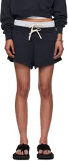 Abra Ssense Exclusive Navy Building Shorts In Blue