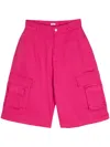 Abra Twill Cargo Shorts In Pink