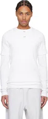 Abra White Overlayered T-shirt In White 10