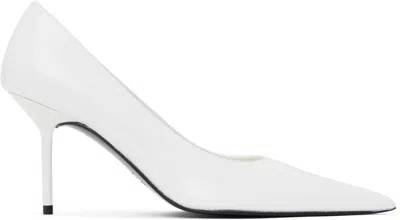 Abra White Pointed Toe Heels In White 10