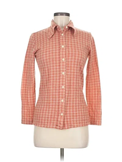 Pre-owned Abraham And Straus Long Sleeve Button Down Shirt In Orange