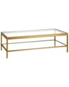 Abraham + Ivy Alexis 54in Brass Finish Coffee Table In Gold