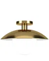 Abraham + Ivy Alvia 14.5in Semi Flush Mount With Glass & Metal Shade