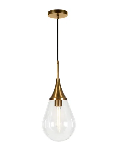 Abraham + Ivy Ambrose Brass Pendant In Gold