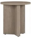 Abraham + Ivy Anders 20in Wide Round Side Table In Brown