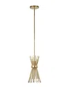 Abraham + Ivy Andromeda Brass Starburst Pendant In Gold