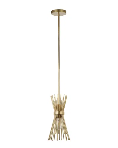 Abraham + Ivy Andromeda Brass Starburst Pendant In Gold