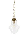 Abraham + Ivy Annie Brass & Seeded Glass Pendant In Gold