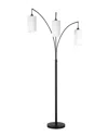 Abraham + Ivy Aspen 3 Light Blackened Bronze Floor Lamp In Black