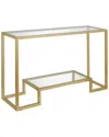 Abraham + Ivy Athena 47.75in Rectangular Console Table In Gold