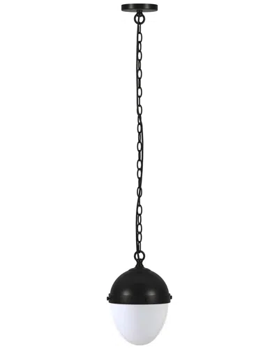 Abraham + Ivy Aurelia 9in Pendant With Glass Shade In Black