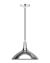 Abraham + Ivy Barton Polished Nickel Pendant In Silver