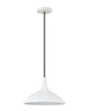 Abraham + Ivy Barton White Metal Pendant With Brass Accents In White