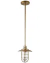 Abraham + Ivy Bay Gold Glass Pendant In Gold