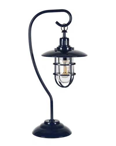 Abraham + Ivy Bay Navy Blue Nautical Lantern Lamp