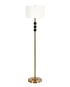 Abraham + Ivy Bernard Two Tone Brass And Blackened Bronze Floor Lamp In Gold
