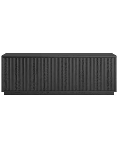 Abraham + Ivy Bourne Rectangular Fluted Tv Stand For Tvs Up To 75 In Black
