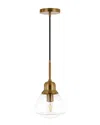 Abraham + Ivy Brooks Brass & Seeded Glass Pendant In Brass