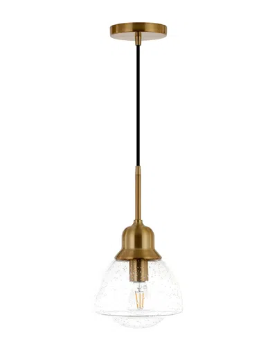 Abraham + Ivy Brooks Brass & Seeded Glass Pendant