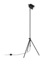 Abraham + Ivy Bruno Blackened Bronze Tripod Floor Lamp In Black