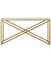 Abraham + Ivy Calix 55in Rectangular Console Table In Gold