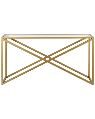 Abraham + Ivy Calix 55in Rectangular Console Table In Gold