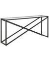 Abraham + Ivy Calix 64in Rectangular Console Table In Black