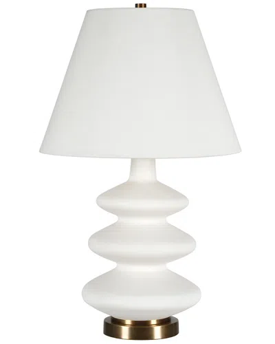 Abraham + Ivy Carleta Matte White Triple Gourd Table Lamp