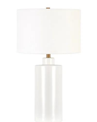 Abraham + Ivy Carlina Matte White Ceramic Table Lamp