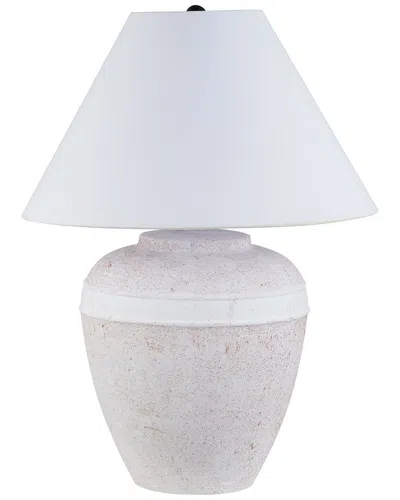 Abraham + Ivy Chiara 23in Ceramic Table Lamp With Fabric Shade In Neutral