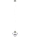 Abraham + Ivy Cieonna 9.38 Wide Pendant With Glass Shade In Silver