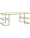 Abraham + Ivy Circe 47in Rectangular Coffee Table In Gold