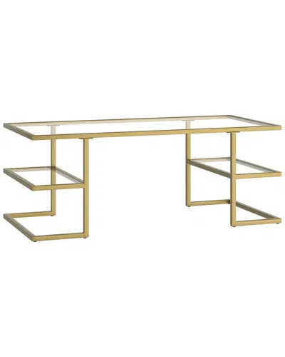 Abraham + Ivy Circe 47in Rectangular Coffee Table In Gold