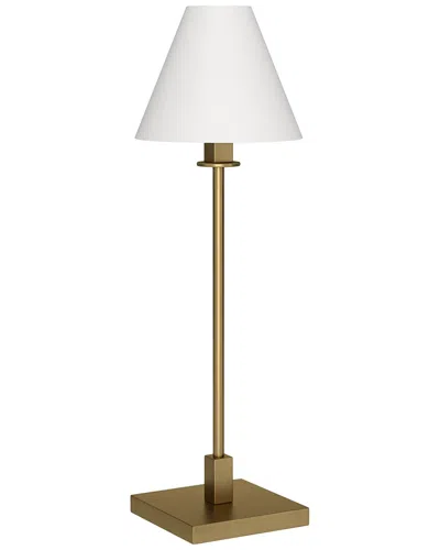 Abraham + Ivy Clement 28in Table Lamp With Fabric Shade In Brown