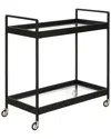 Abraham + Ivy Cooper Blackened Bronze Bar Cart In Black