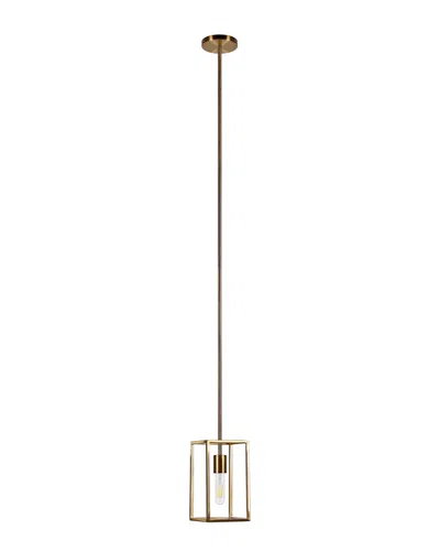 Abraham + Ivy Cuadro Square Framed Pendant In Brass