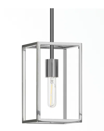 Abraham + Ivy Cuadro Square Framed Pendant In Nickel