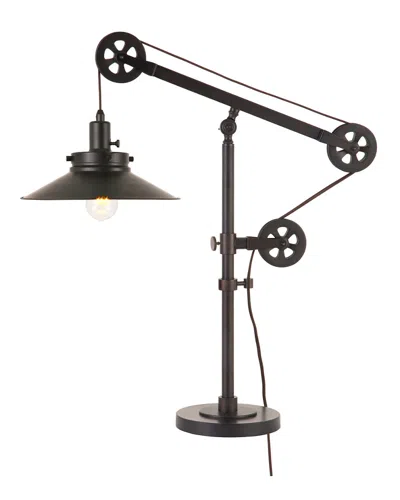 Abraham + Ivy Descartes Wide Brim 29in Table Lamp In Black