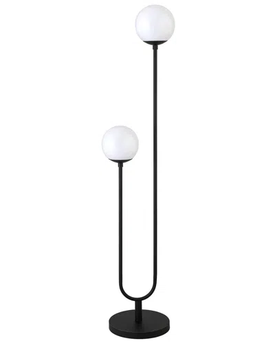 Abraham + Ivy Dufrene 2-light Floor Lamp With Glass Shades In White