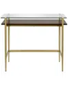 Abraham + Ivy Eaton 36in Desk With Walnut Shelf In Gold