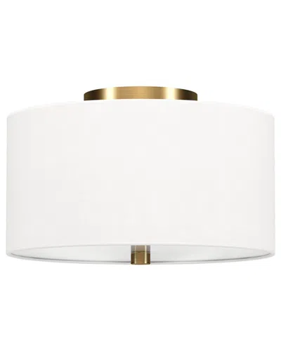 Abraham + Ivy Ellis Gold Flush Mount In White
