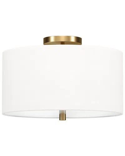 Abraham + Ivy Ellis Gold Flush Mount In White