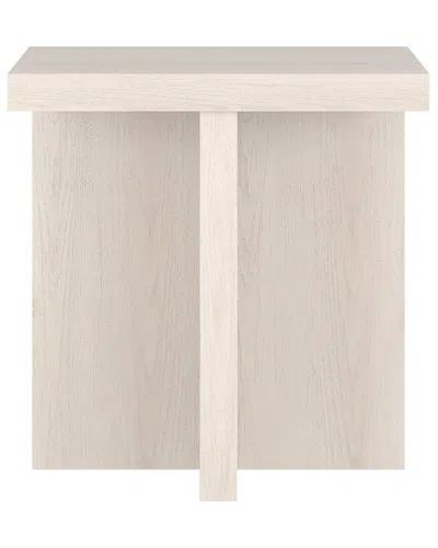 Abraham + Ivy Elna 22in Square Side Table In Neutral