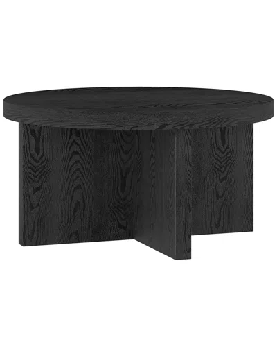 Abraham + Ivy Elna 33in Round Coffee Table In Brown