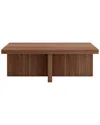 Abraham + Ivy Elna 44in Rectangular Coffee Table In Brown
