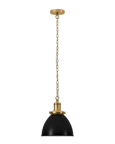 Abraham + Ivy Elodie 12in Wide Pendant With Metal Shade In Black