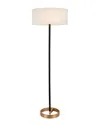 Abraham + Ivy Estella Matte Black & Brass 62in Floor Lamp