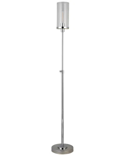ABRAHAM + IVY ABRAHAM + IVY FRIEDA POLISHED NICKEL FLOOR LAMP WITH CLEAR GLASS SHADE