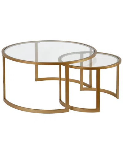 Abraham + Ivy Gabriella Coffee Table Set In Gold