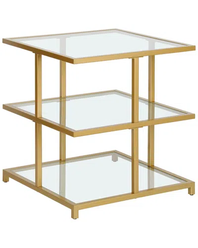 Abraham + Ivy Greenwich 22in Square Side Table In Gold